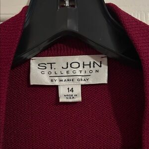 St. John Collection Garnet red Jacket and skirt suit